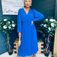 Blaire Banded Midi Dress Cobalt