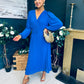 Blaire Banded Midi Dress Cobalt