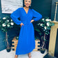 Blaire Banded Midi Dress Cobalt