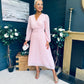 Blaire Banded Midi Dress Baby Pink