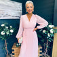 Blaire Banded Midi Dress Baby Pink