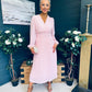 Blaire Banded Midi Dress Baby Pink