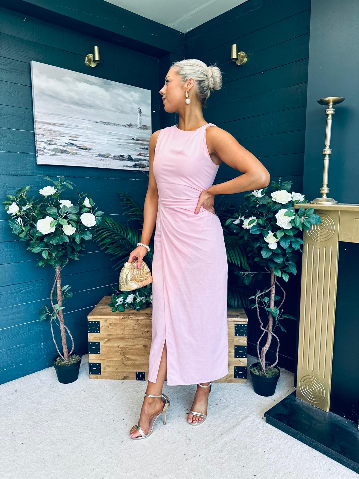 Wendy Detail Occasion Dress Blush