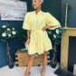 Monika Detailed Occasion Mini Dress Yellow
