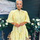 Monika Detailed Occasion Mini Dress Yellow