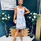 Hayley Embellished Occasion Mini Dress Blue