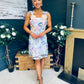Hayley Embellished Occasion Mini Dress Blue