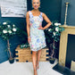 Hayley Embellished Occasion Mini Dress Green