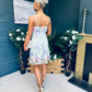 Hayley Embellished Occasion Mini Dress Green