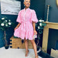 Monika Detailed Occasion Mini Dress Pink