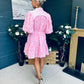 Monika Detailed Occasion Mini Dress Pink