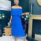 Fiadh Bardot Detail Occasion Dress Cobalt