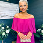 Fiadh Bardot Detail Occasion Dress Berry