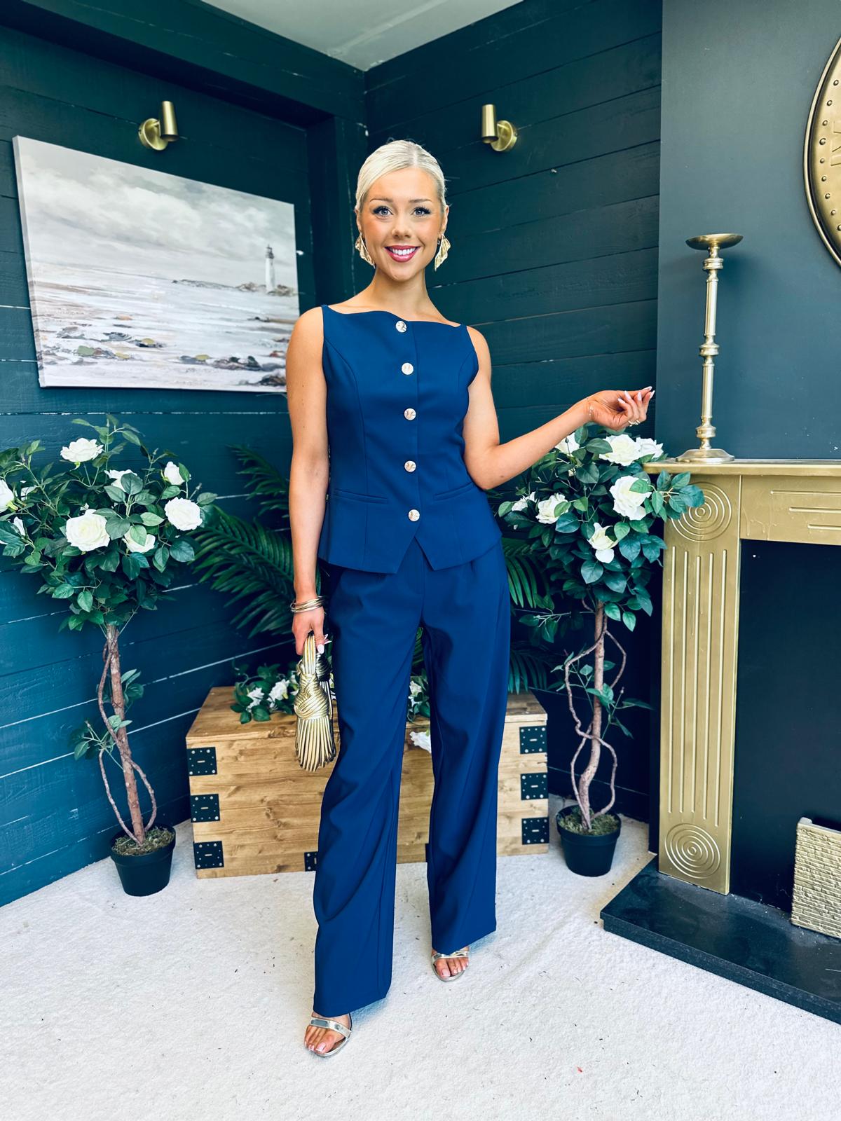Connor Waistcoat And Jo Trouser Set Navy
