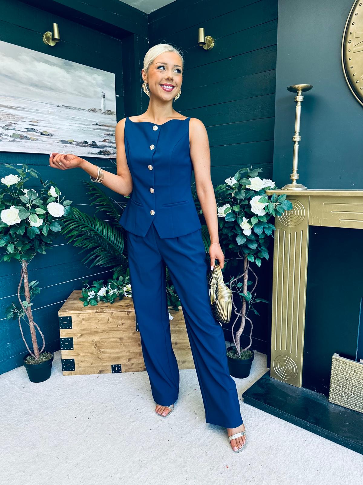Connor Waistcoat And Jo Trouser Set Navy