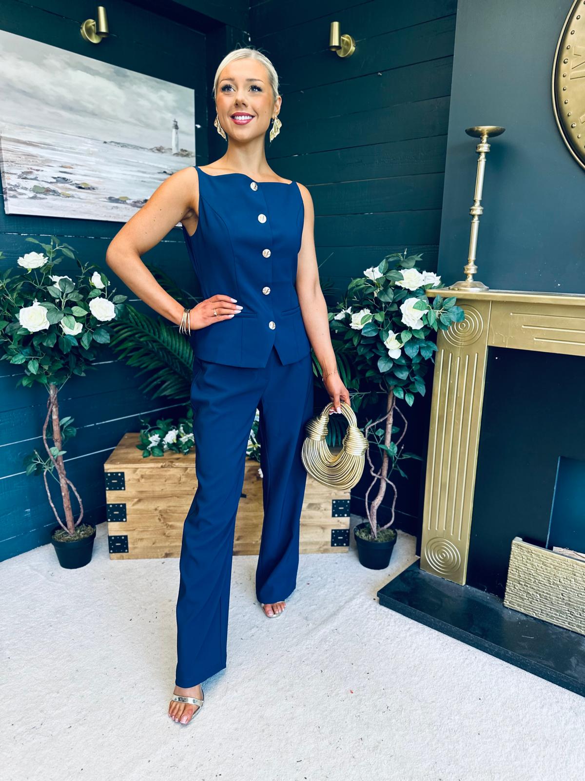 Connor Waistcoat And Jo Trouser Set Navy