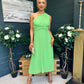 Robyn One Shoulder Midi Dress Apple