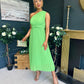 Robyn One Shoulder Midi Dress Apple
