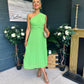 Robyn One Shoulder Midi Dress Apple