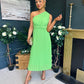 Robyn One Shoulder Midi Dress Apple