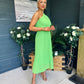 Robyn One Shoulder Midi Dress Apple