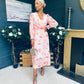 Dawn Twist Detail Midi Dress Blush