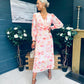 Dawn Twist Detail Midi Dress Blush