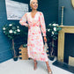 Dawn Twist Detail Midi Dress Blush