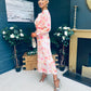 Dawn Twist Detail Midi Dress Blush