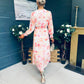 Dawn Twist Detail Midi Dress Blush