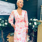 Dawn Twist Detail Midi Dress Blush