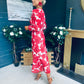 Dawn Twist Detail Midi Dress Rouge