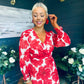 Dawn Twist Detail Midi Dress Rouge