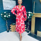 Dawn Twist Detail Midi Dress Rouge