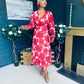 Dawn Twist Detail Midi Dress Rouge