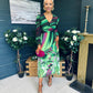 Dawn Twist Detail Midi Dress Green