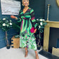 Dawn Twist Detail Midi Dress Green