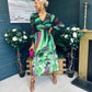 Dawn Twist Detail Midi Dress Green