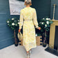 Dawn Twist Detail Midi Dress Yellow