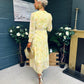 Dawn Twist Detail Midi Dress Yellow