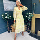Dawn Twist Detail Midi Dress Yellow
