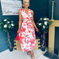 Michelle Banded Midi Dress Floral
