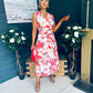Michelle Banded Midi Dress Floral