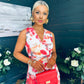 Michelle Banded Midi Dress Floral