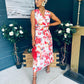 Michelle Banded Midi Dress Floral