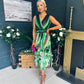 Michelle Banded Midi Dress Green