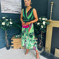 Michelle Banded Midi Dress Green