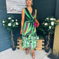 Michelle Banded Midi Dress Green