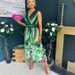 Michelle Banded Midi Dress Green