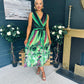 Michelle Banded Midi Dress Green
